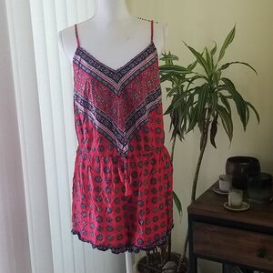 Forever 21 Red White & Blue Spaghetti Strap Romper